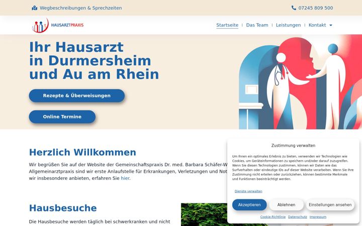 Képernyőkép: hausarzt-durmersheim.de