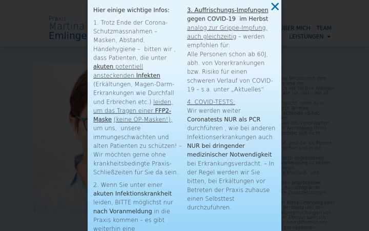 Screenshot του hausarzt-geltendorf.de