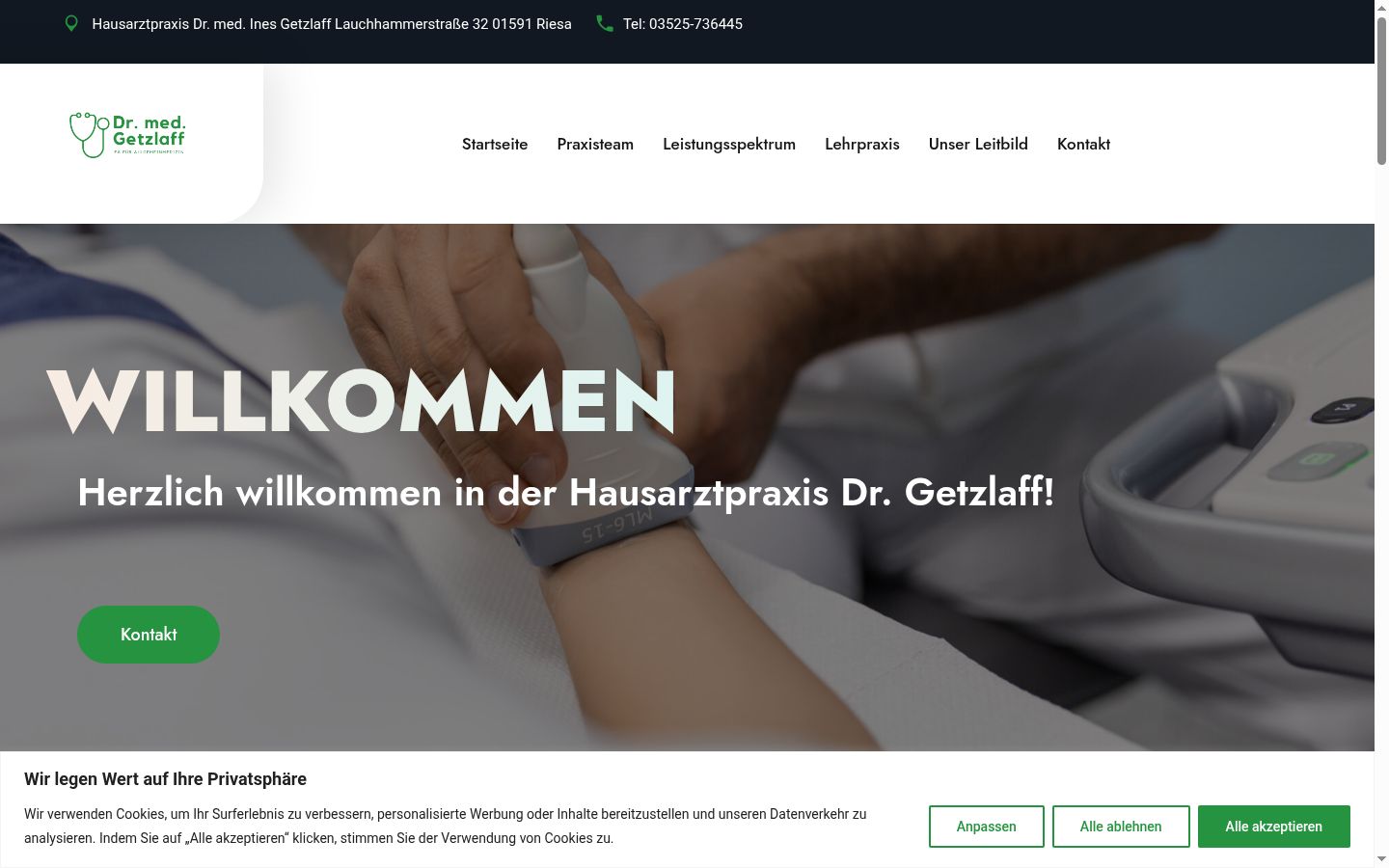 Screenshot tal-banner tal-kunsens muri qabel kwalunkwe interazzjoni