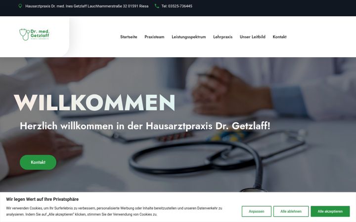 Snimka zaslona za hausarzt-getzlaff.de