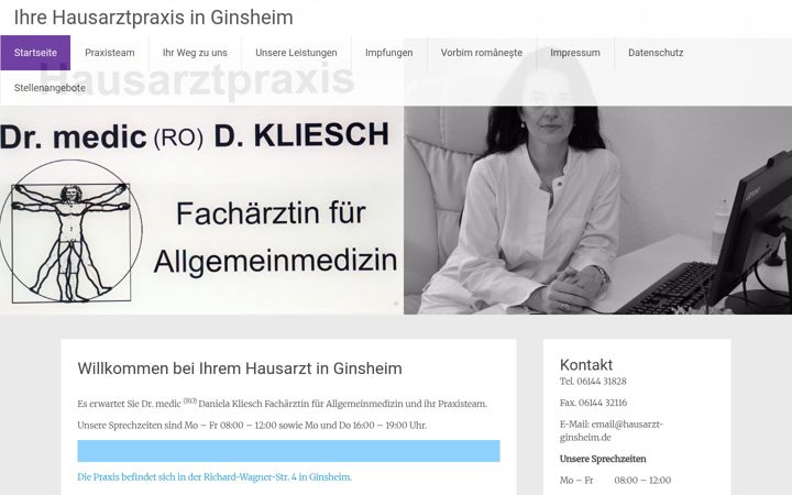 Screenshot of hausarzt-ginsheim.de