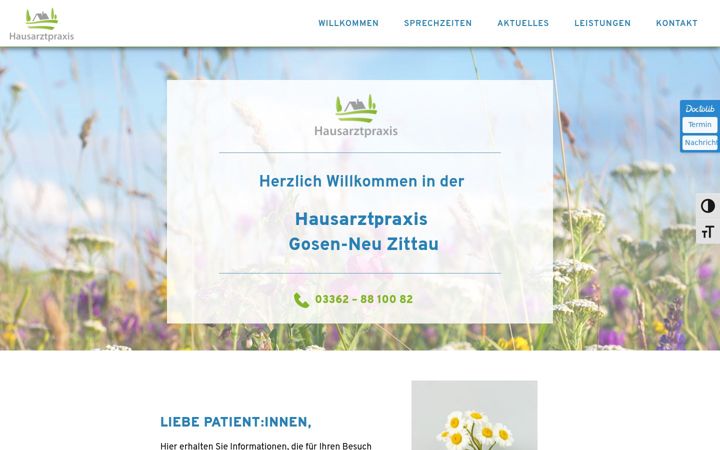 Screenshot of hausarzt-gnz.de