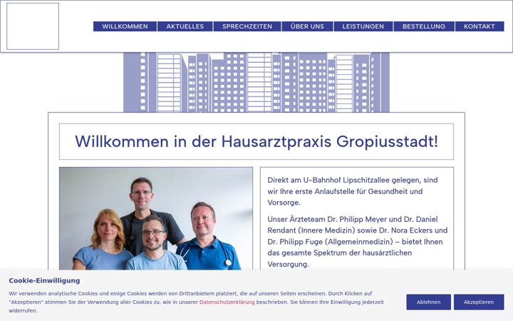Snimka zaslona za hausarzt-gropiusstadt.de