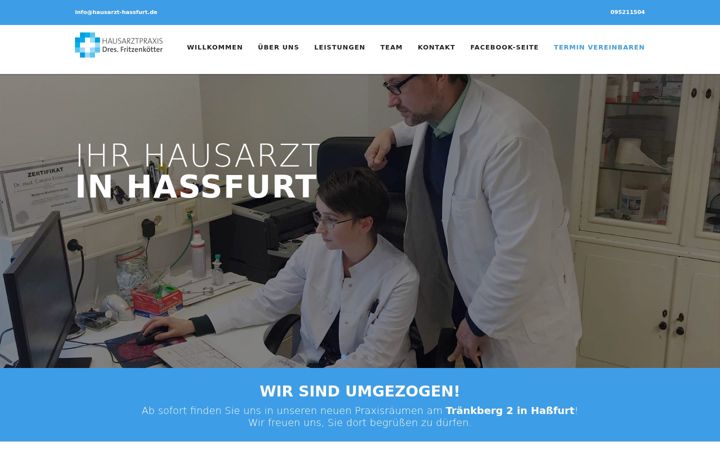 Snimka zaslona za hausarzt-hassfurt.de