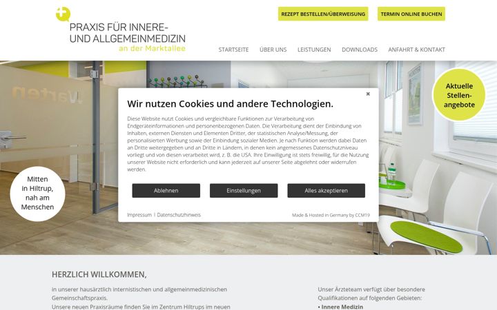 Screenshot of hausarzt-hiltrup.de