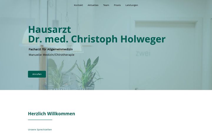 Screenshot of hausarzt-holweger.de