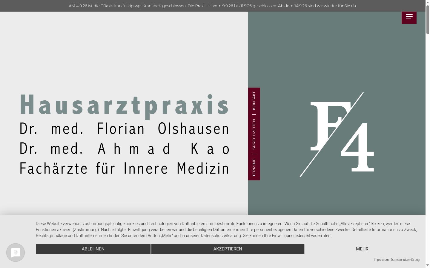 Képernyőkép a bármilyen interakció előtt megjelenő hozzájárulási bannerről