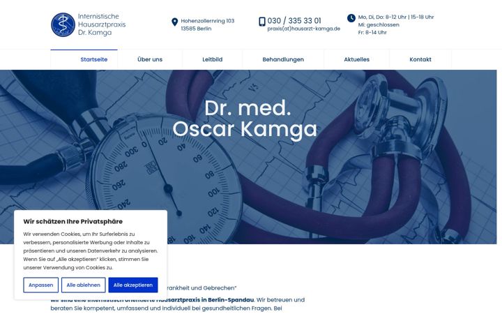 Screenshot of hausarzt-kamga.de