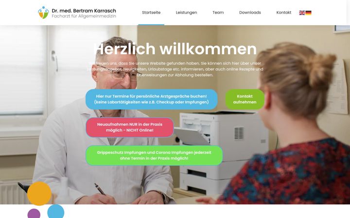 Screenshot of hausarzt-karrasch.de