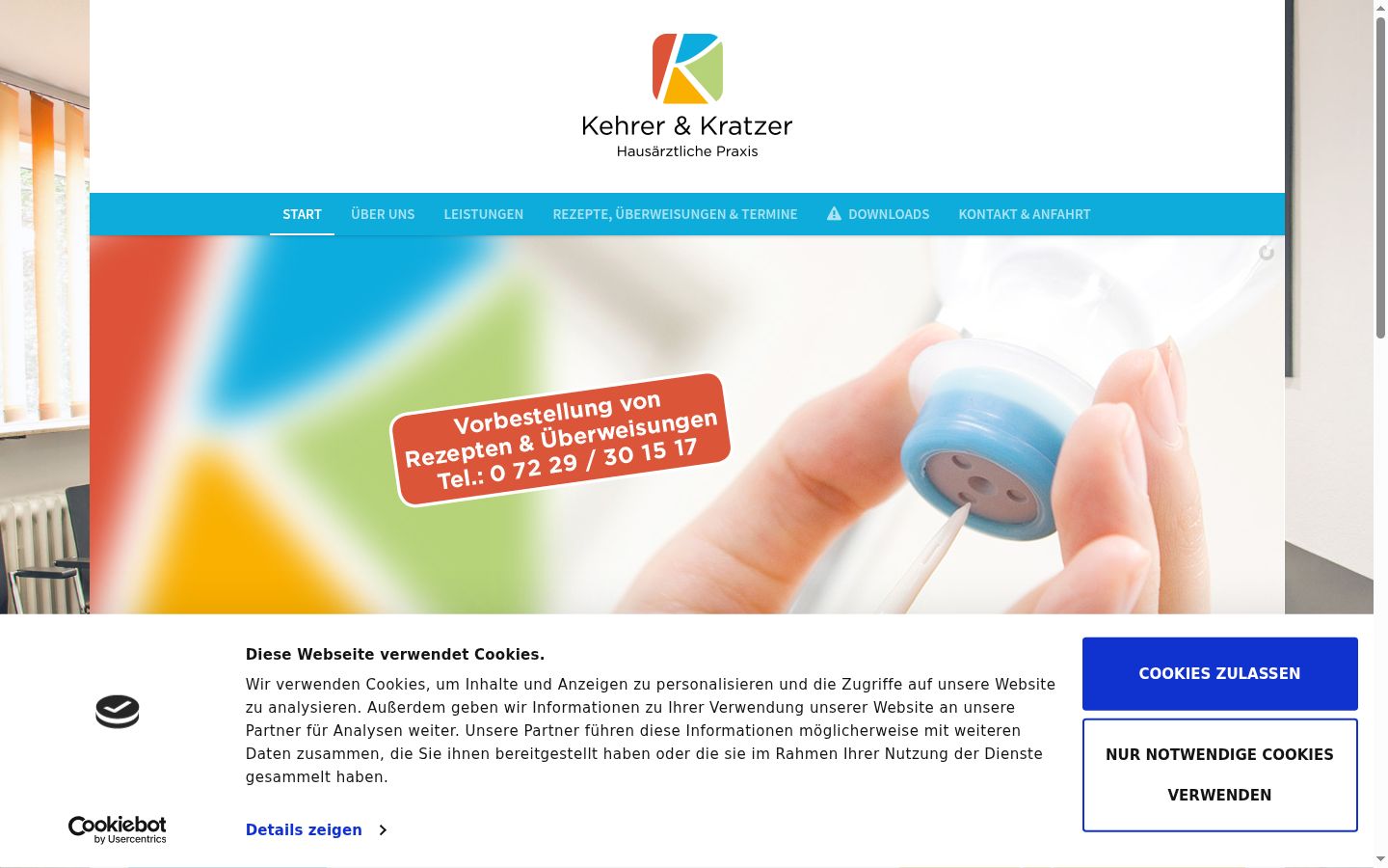 Screenshot tal-banner tal-kunsens muri qabel kwalunkwe interazzjoni