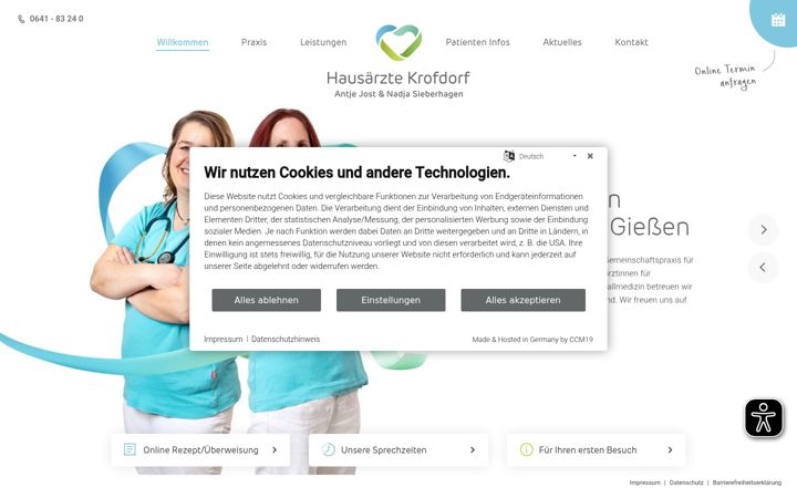 Screenshot of hausarzt-krofdorf.de