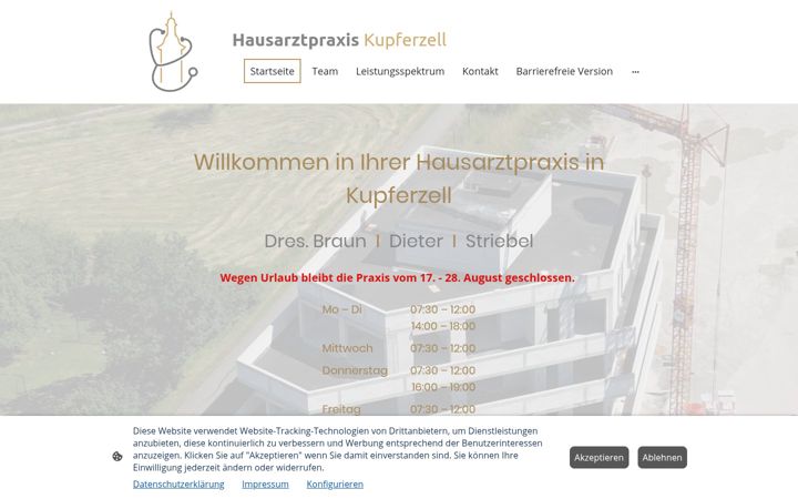Screenshot of hausarzt-kupferzell.de