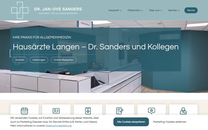 Screenshot of hausarzt-langen.de