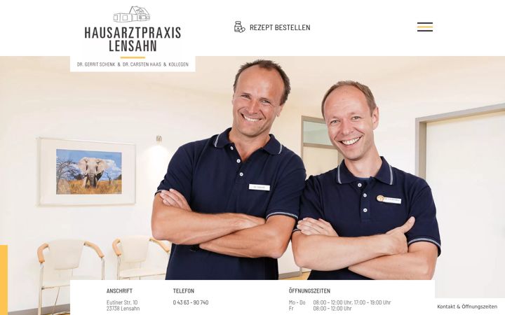 Screenshot of hausarzt-lensahn.de