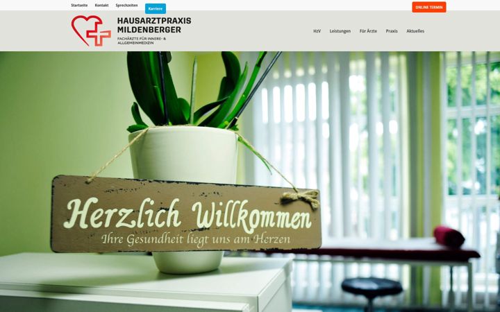 Screenshot of hausarzt-mildenberger.de