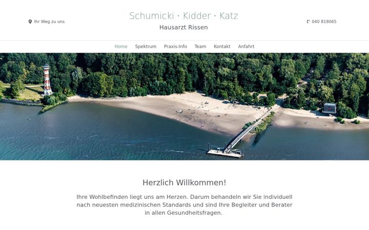 Screenshot of hausarzt-rissen.de