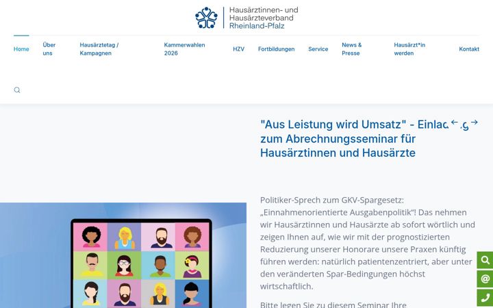 Screenshot of hausarzt-rlp.de