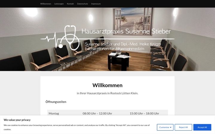 Screenshot of hausarzt-stieber.de