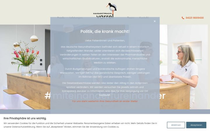 Screenshot of hausarzt-varrel.de