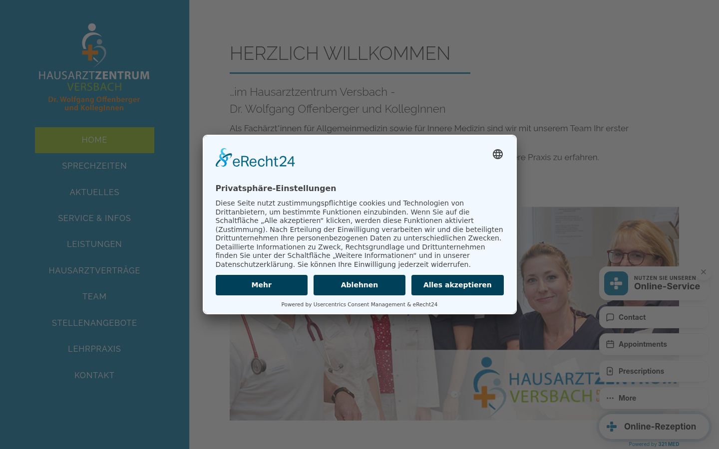 Screenshot of the consent banner shown before any interaction