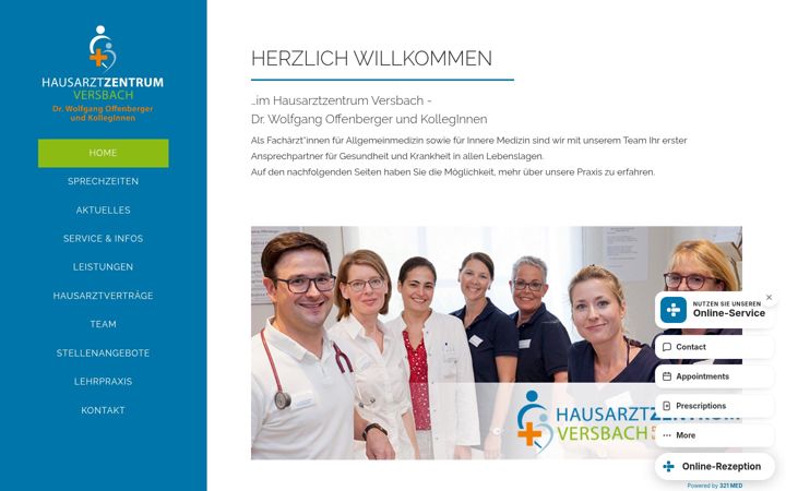 Screenshot of hausarzt-versbach.de