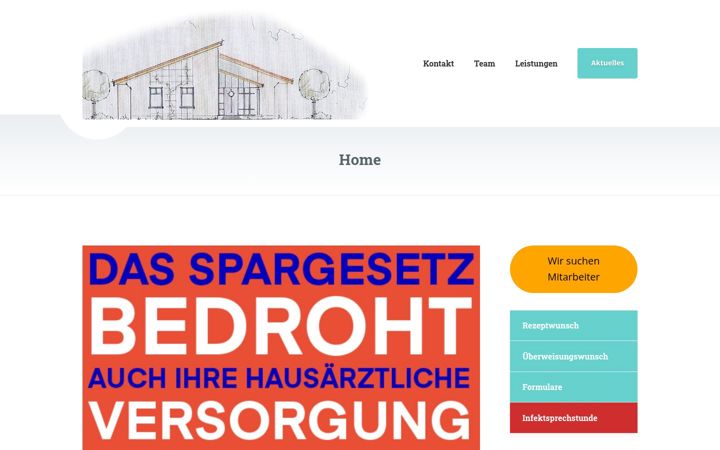 Screenshot of hausarzt-wahnbek.de