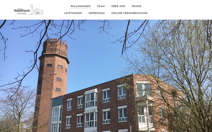 Screenshot of hausarzt-wasserturm.de