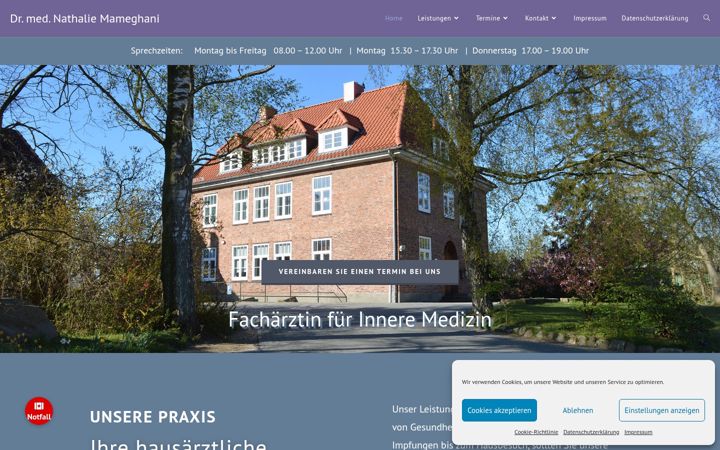 Screenshot of hausarzt-wattenbek.de