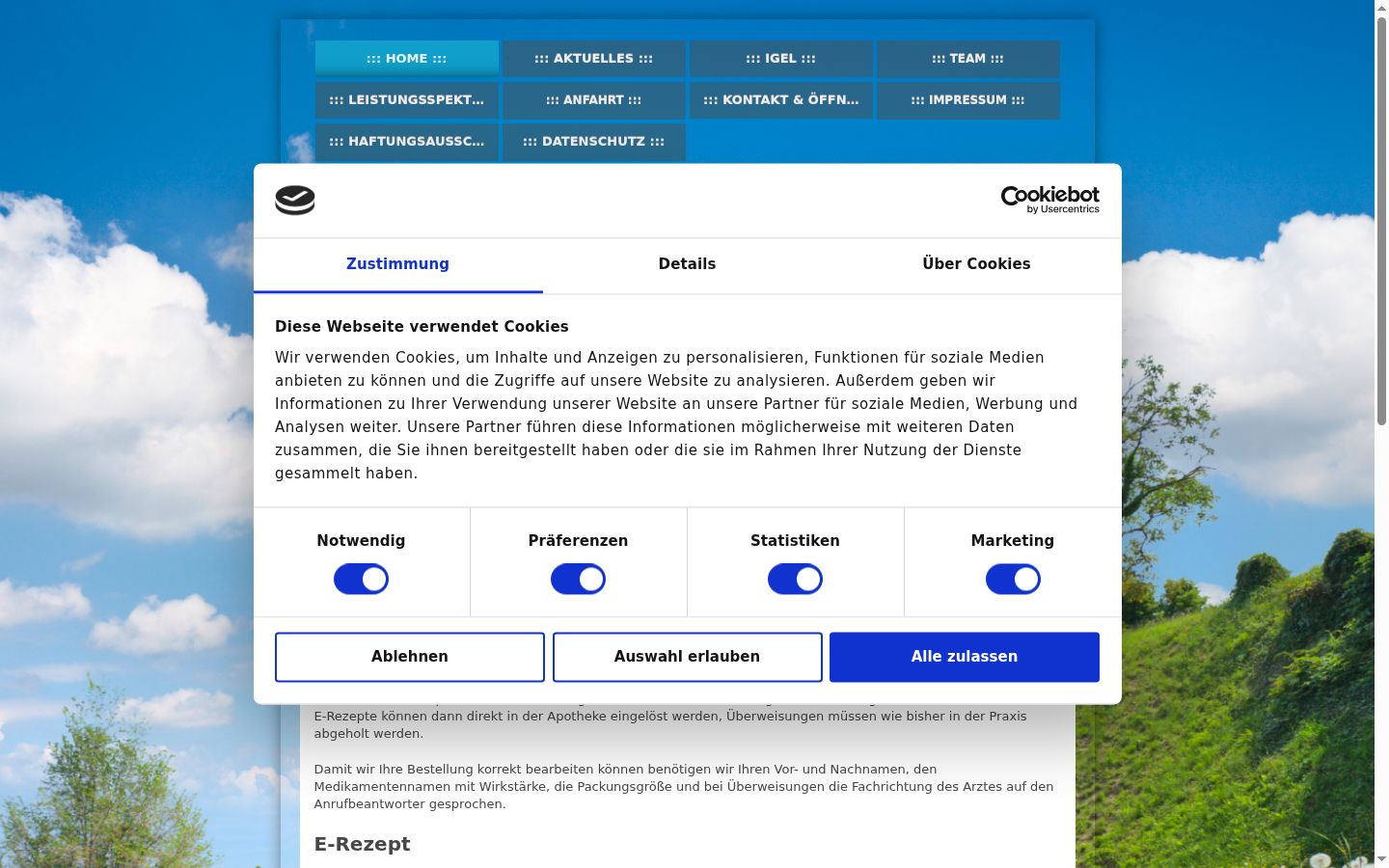 Zrzut ekranu banera zgody wyświetlanego przed jakąkolwiek interakcją