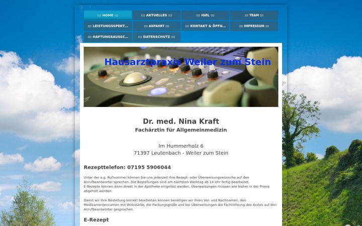 Screenshot of hausarzt-weiler-zum-stein.de