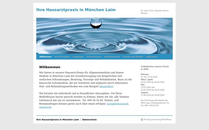 Screenshot of hausarzt-weisser.de