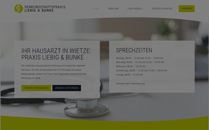 Screenshot of hausarzt-wietze.de