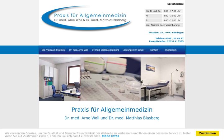Screenshot of hausarztboeblingen.de