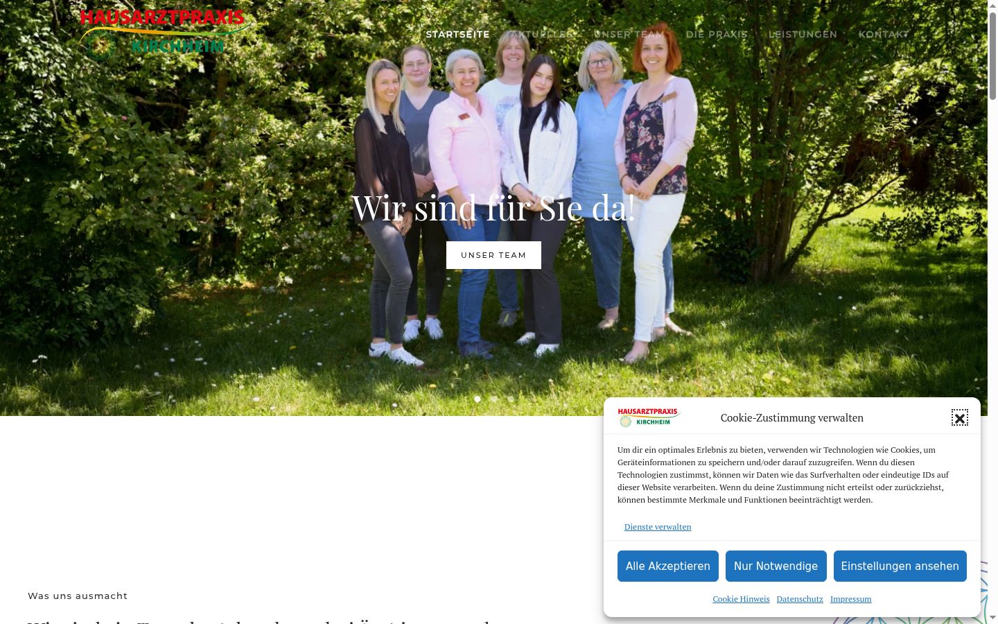 Captura de ecrã do banner de consentimento apresentado antes de qualquer interação