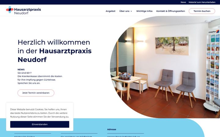 Screenshot of hausarztneudorf.ch