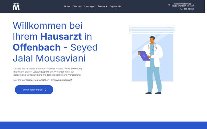 Екранна снимка на hausarztoffenbach.de