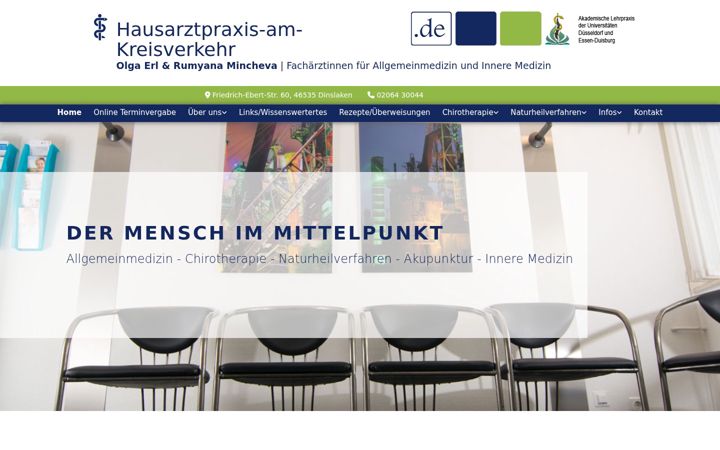 Screenshot stránky hausarztpraxis-am-kreisverkehr.de
