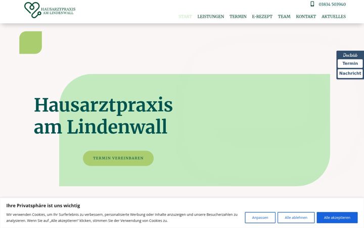 Screenshot of hausarztpraxis-am-lindenwall.de