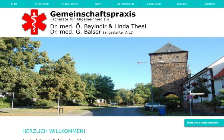Screenshot of hausarztpraxis-balser-bayindir.de