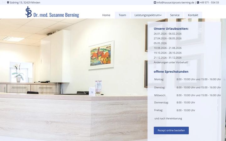 Screenshot of hausarztpraxis-berning.de