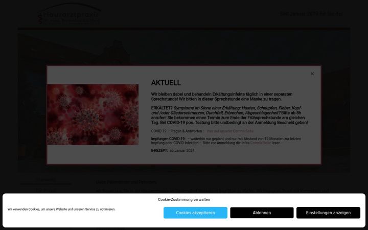 Screenshot di hausarztpraxis-blossfeld.de