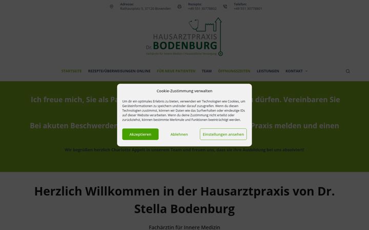 Screenshot of hausarztpraxis-bodenburg.de