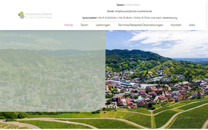 Screenshot di hausarztpraxis-buehlertal.de