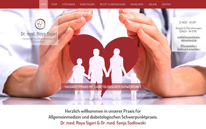 Screenshot of hausarztpraxis-delmenhorst.de