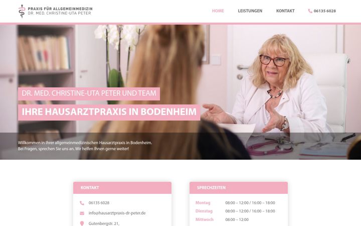 Screenshot of hausarztpraxis-dr-peter.de