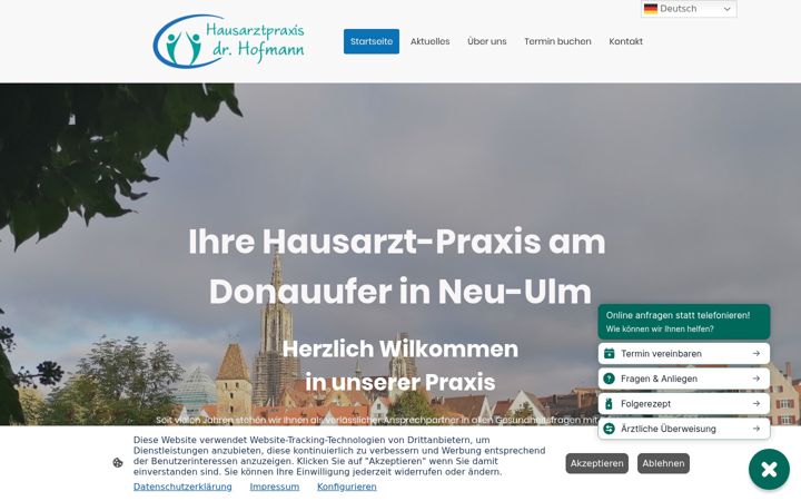 Screenshot of hausarztpraxis-drhofmann.de