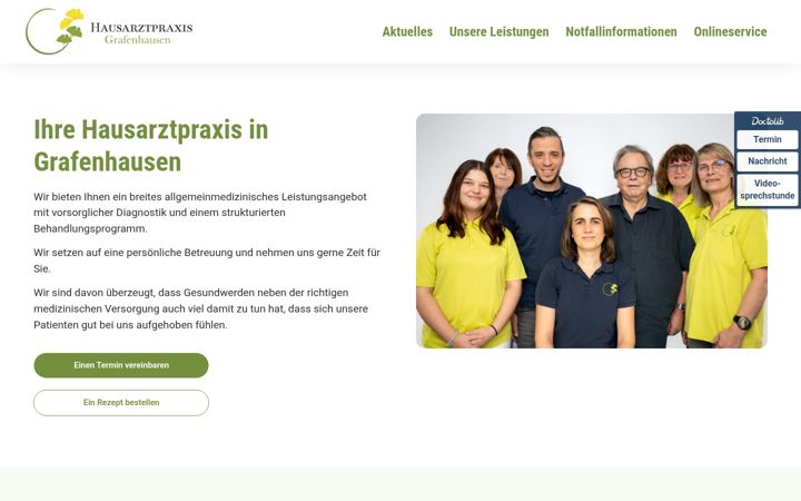 Screenshot di hausarztpraxis-grafenhausen.de