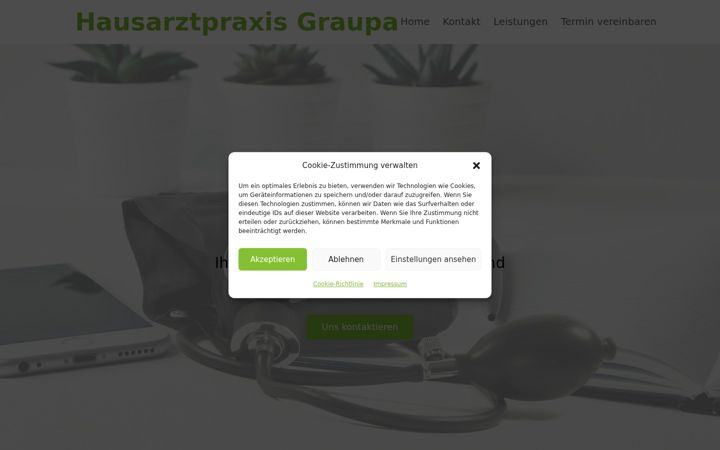 Screenshot di hausarztpraxis-graupa.de