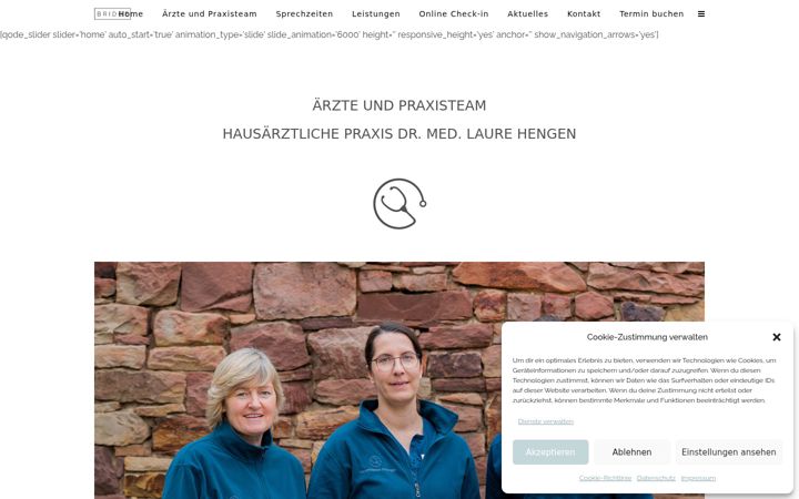 Screenshot of hausarztpraxis-groetzingen.de