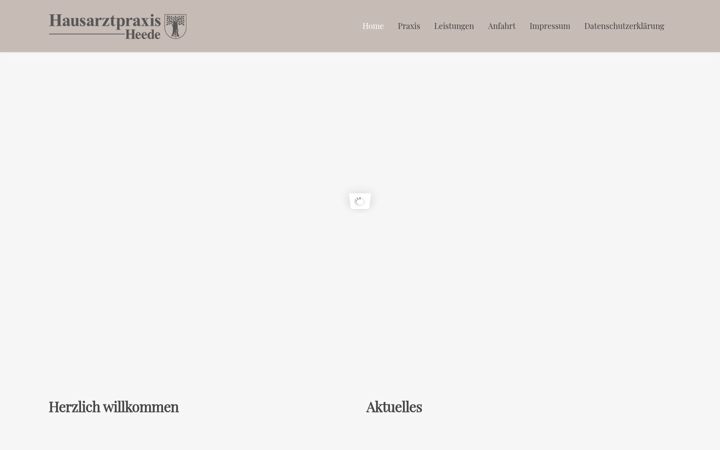 Screenshot of hausarztpraxis-heede.de